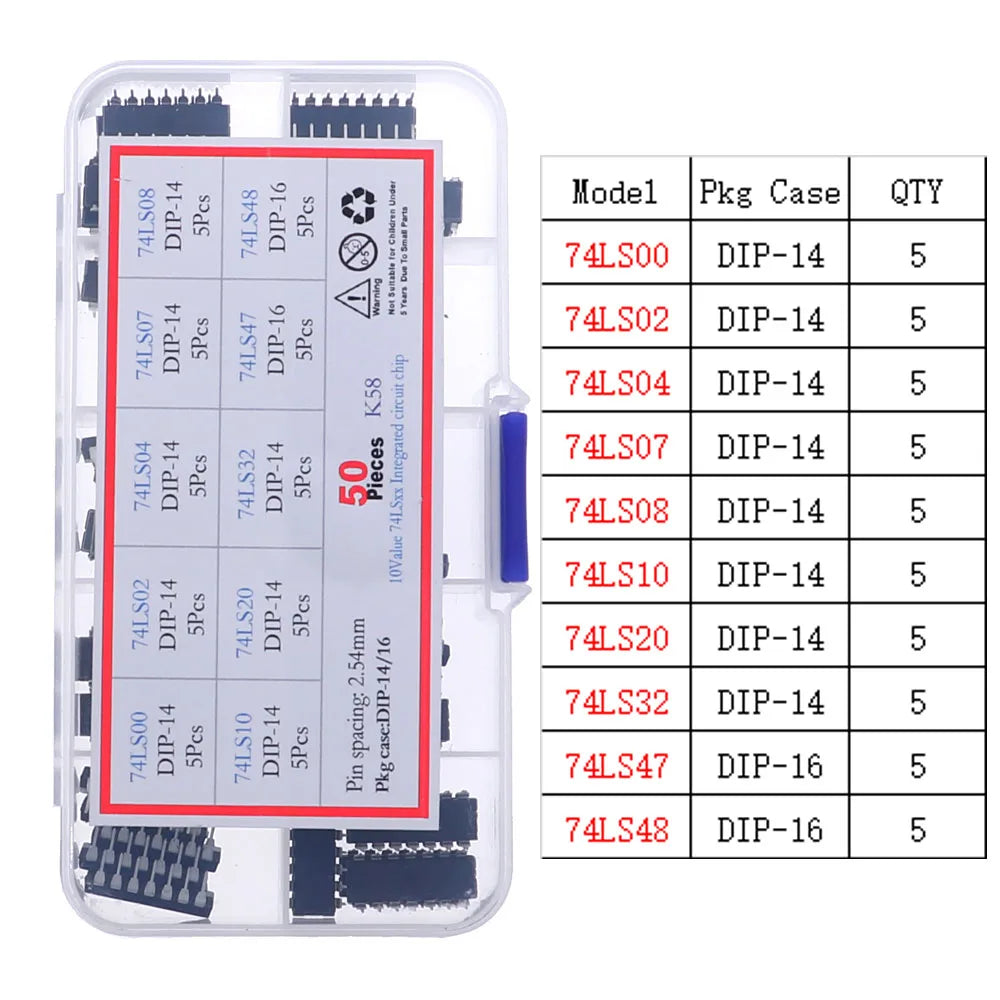 IC Integrated Circuit Chip Assortment Kit DIP SMD series 74HCXX 74LSXX CD4000 Common CMOS Logic IC Sockets set DIY Mix Pack