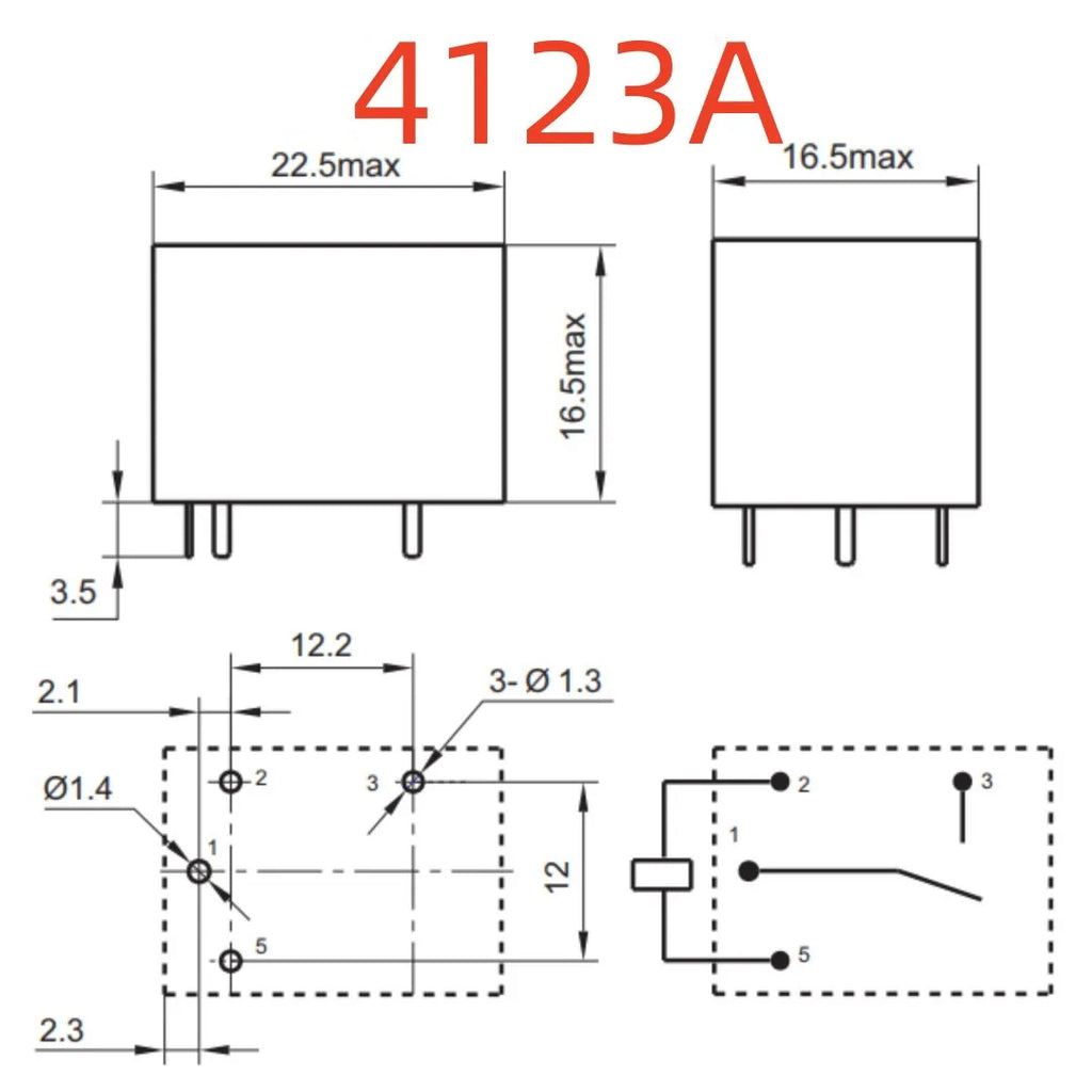 New 812BH-1A-C 812BH-1A-S 812H-1A-C 6V/9V/12V/24V/48V (4123A-16A) Relay 4pins