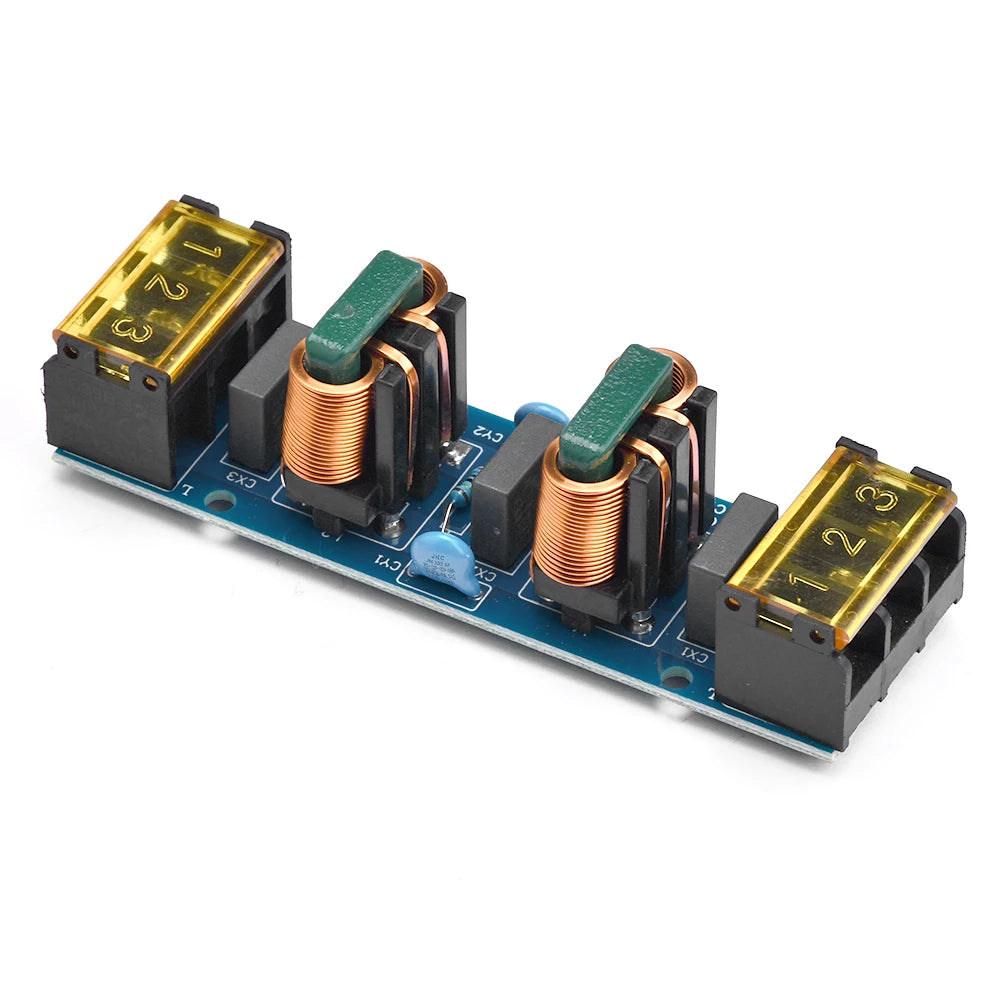AC 110V 220V 6A 25A EMI Filter 2-stage Electromagnetic Interference Suppressor Common Power EMC Audio Amplifier Purifier