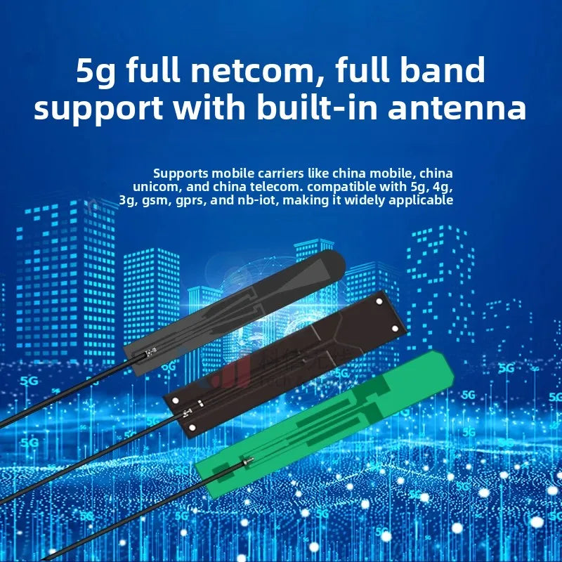 2Pcs/Lot 5G Full Frequency 4G/NB-IOT Module with Built-in PCB/FPC IoT Omnidirectional High Gain Signal Enhancement Antenna