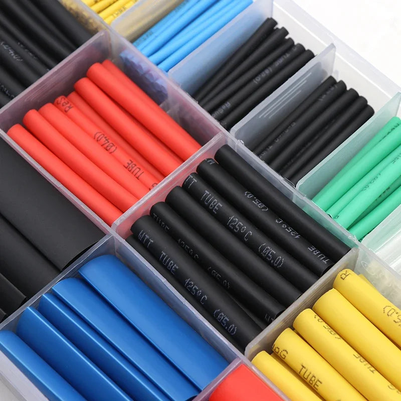 102-750pcs 2:1 Thermoresistant Tube Heat Shrink Wrapping Kit Assorted Wire Cable Insulation Sleeving 3:1 Heat Shrink Tube Set