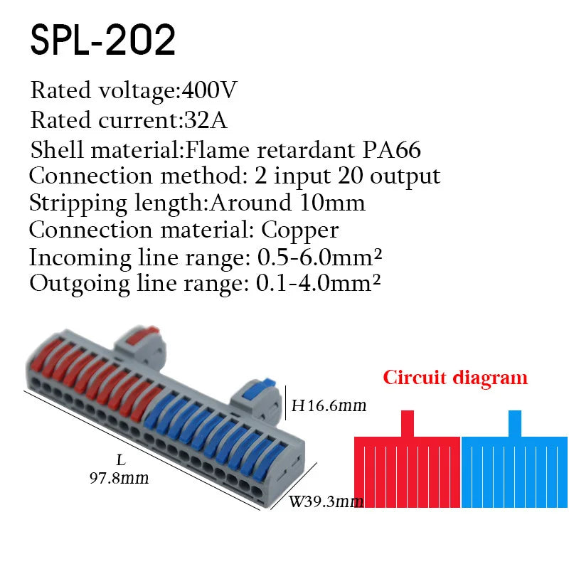 25PCS Electrical Cable Connectors Push-in Quick Terminal Blocks LED Cable Wiring Tool Wire Connectors Rail Installation Model