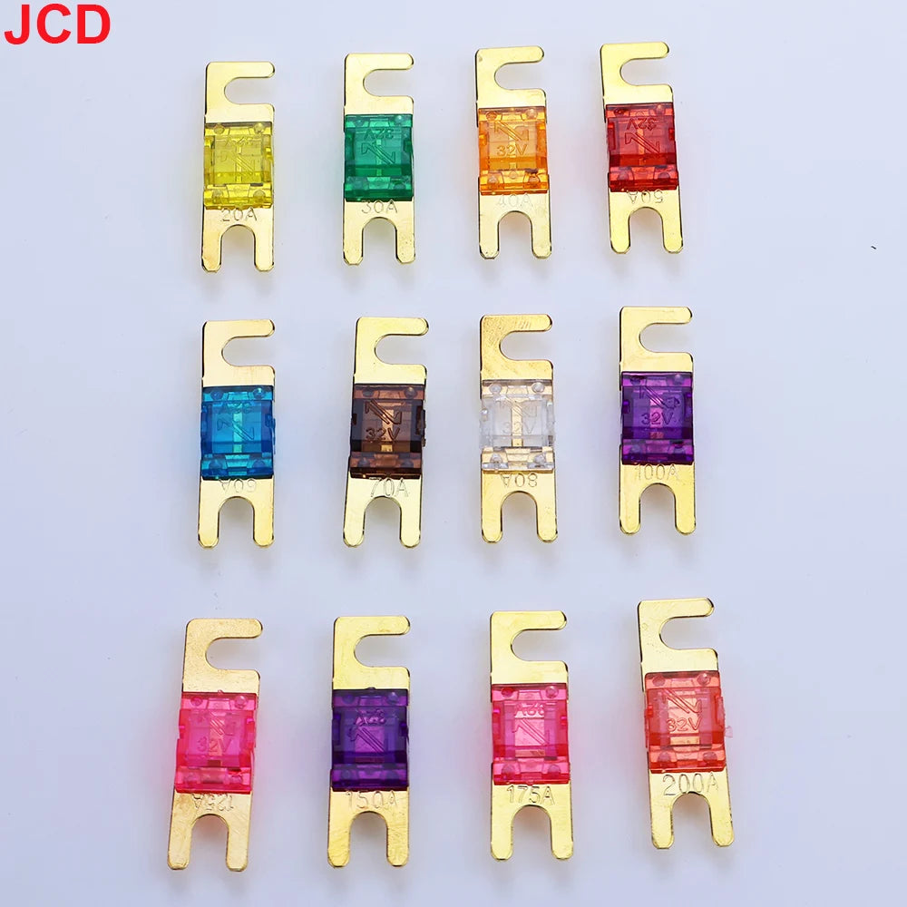 5/10pc U-Shaped Stud Car Fuses Mini Car Stereo Audio AFS Fuse 20A 30A 40A 50A 60A 70A 80A 100A 125A 150A 170A 200A 32V Auto Fuse