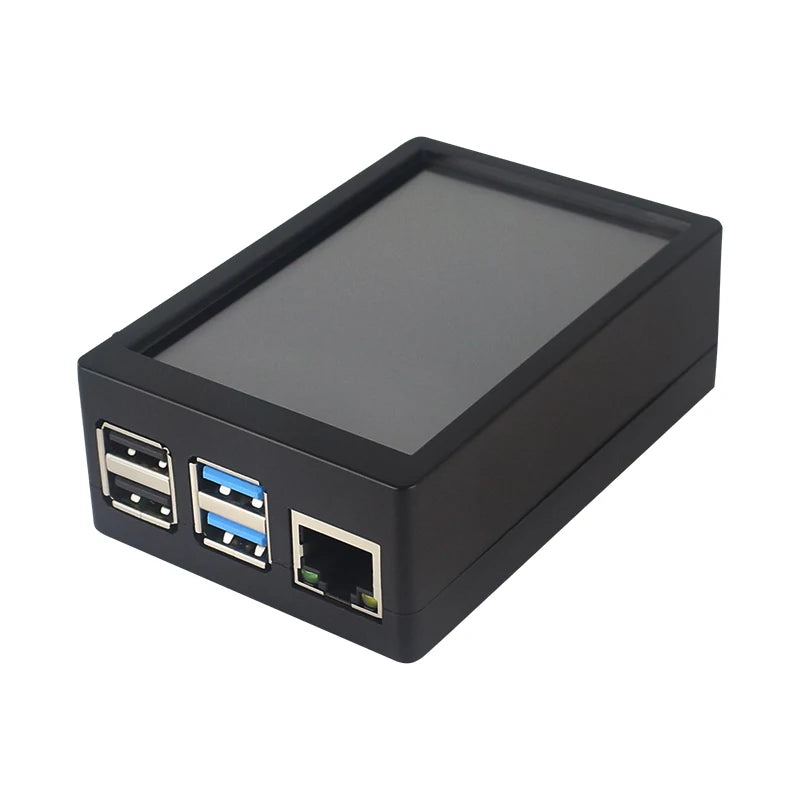 Raspberry Pi 4 Model B ABS Case Optional Cooling Fan Shell Box Fit for GPIO 3.5 Inch Touch Screen for Raspberry Pi 4