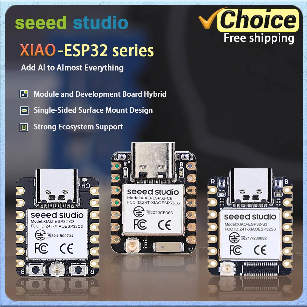 seeed XIAO ESP32-C3/C5/C6/S3 optional Mini Development Board Module 2.4GHz WiFi,BlE 5.0,for Arduino IoT Intelligent system
