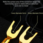 YYTCG Gold plated Banana Plug Connectors, Speaker plugs, audio screws, fork connectors, U and Y 1pcs/4pcs