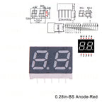 2PCS/5PCS Digital tube Common AnodeCathode Red 1 2 3 4 Bit digital Tube 0.28inch LED Display 7 segment