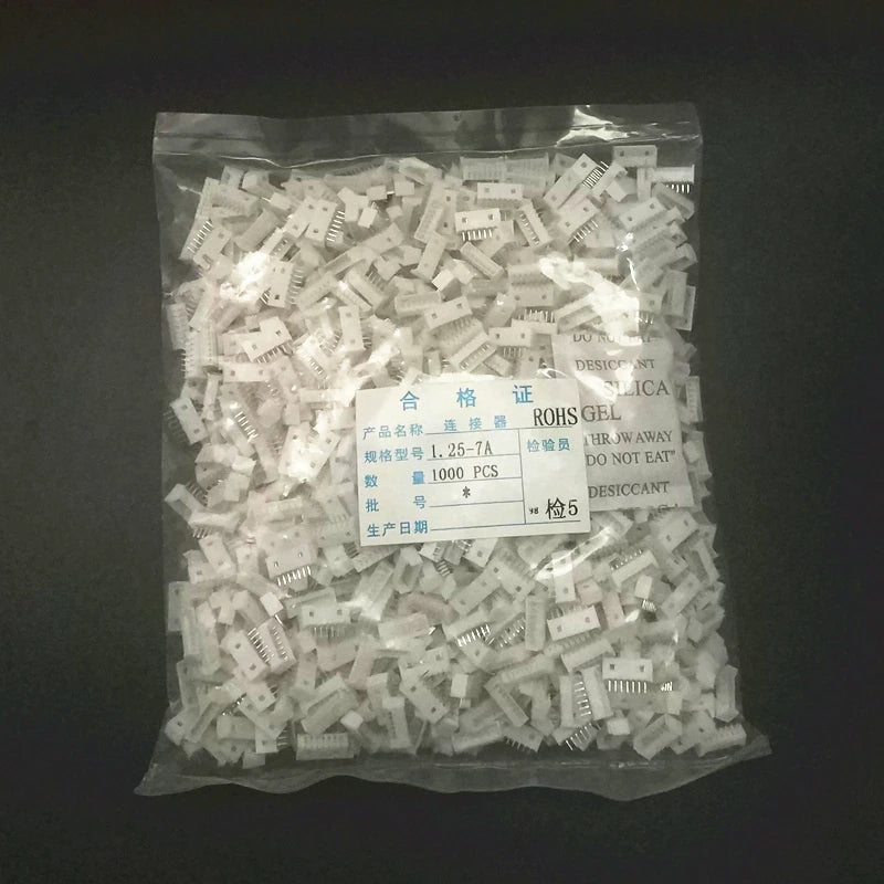 100pcs 1000pcs Straight 1.25mm 2P/3P/4P/5P/6P/7P/8P/9P/10P Micro Vertical PCB DIP Wire Connector Male Pin Header Wafer