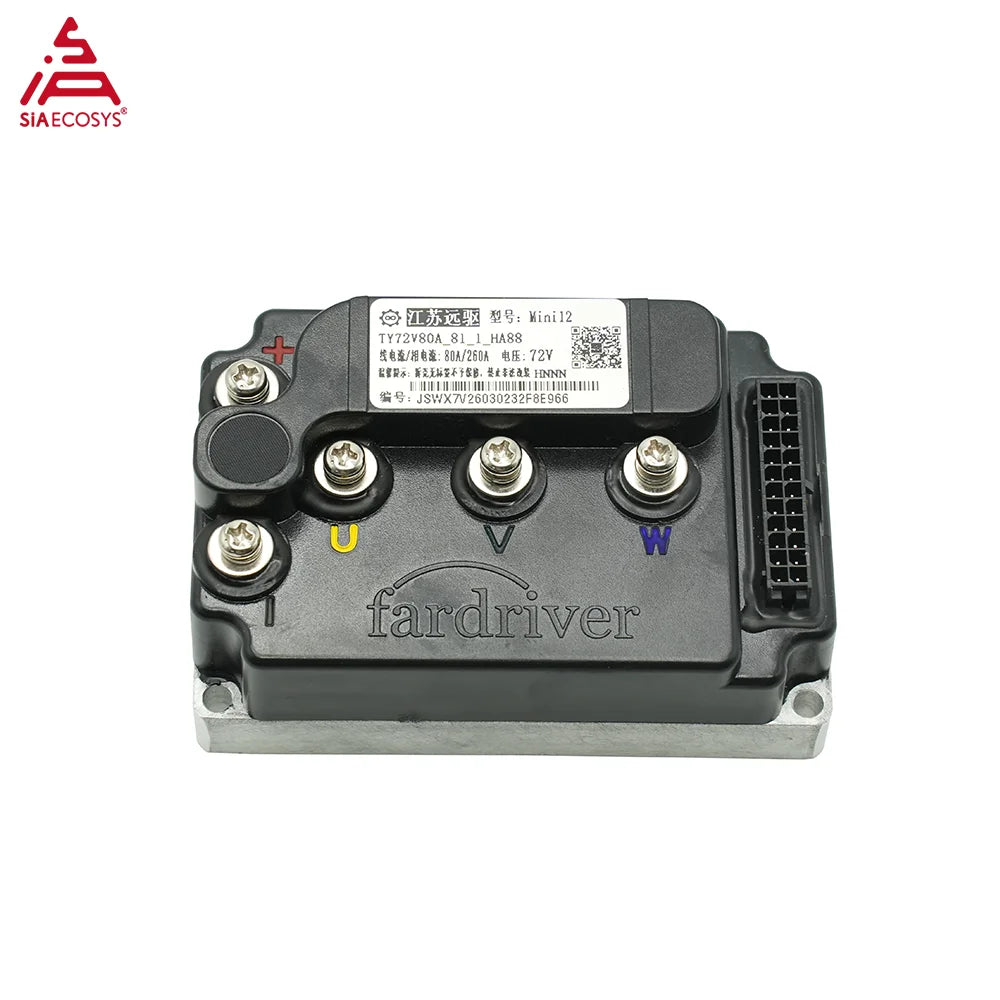 Fardriver ND72260 MiNi12 72V 260A BLDC Hall Sensor Programmable Small Controller For 1500W Electric Motorcycle Scooter