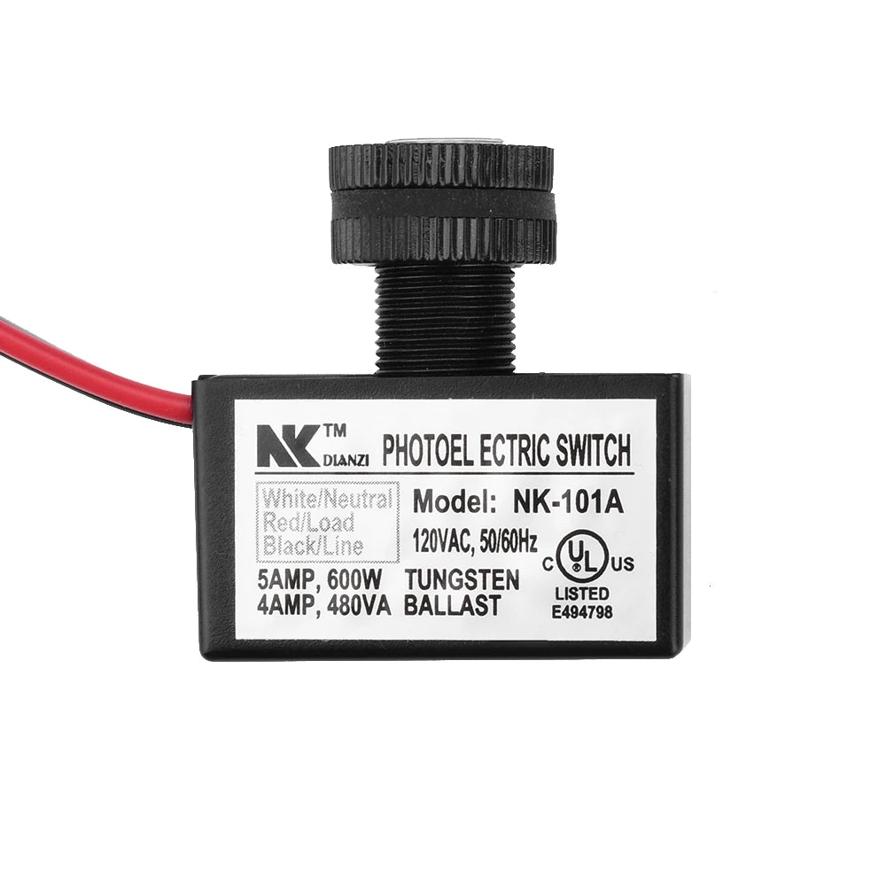 NK-101A AC105V-130V Light Control Switch Photocell Dusk to Dawn Button Photo Control Eye Switch Controller Power Supply