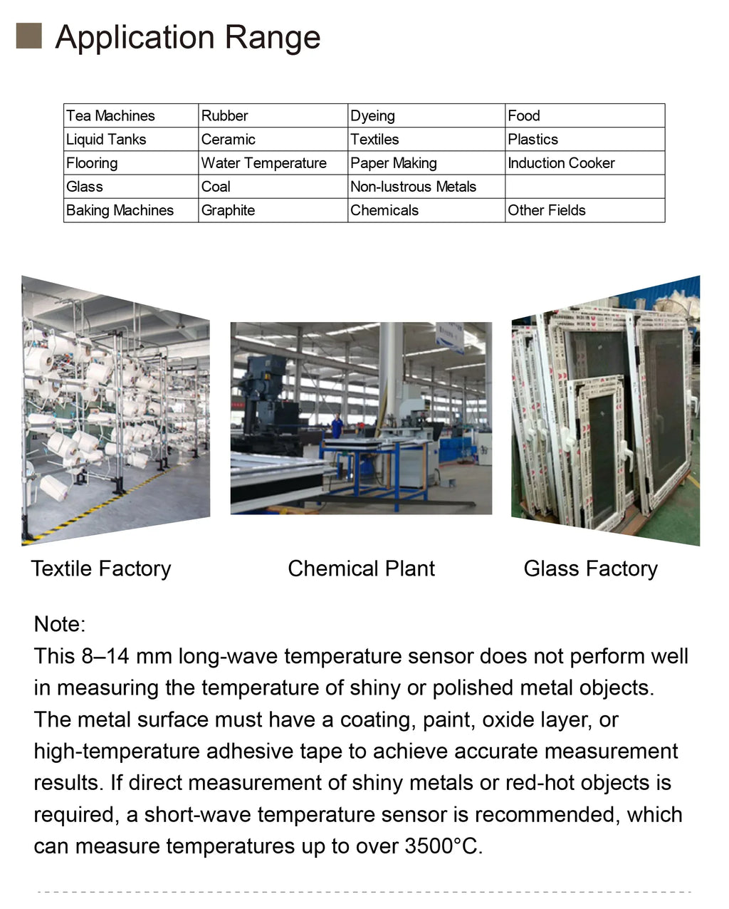 Industrial Non-contact Online Infrared Thermodetector Probe High Temperature Infrared Temperature Sensor Transmitter 4-20ma