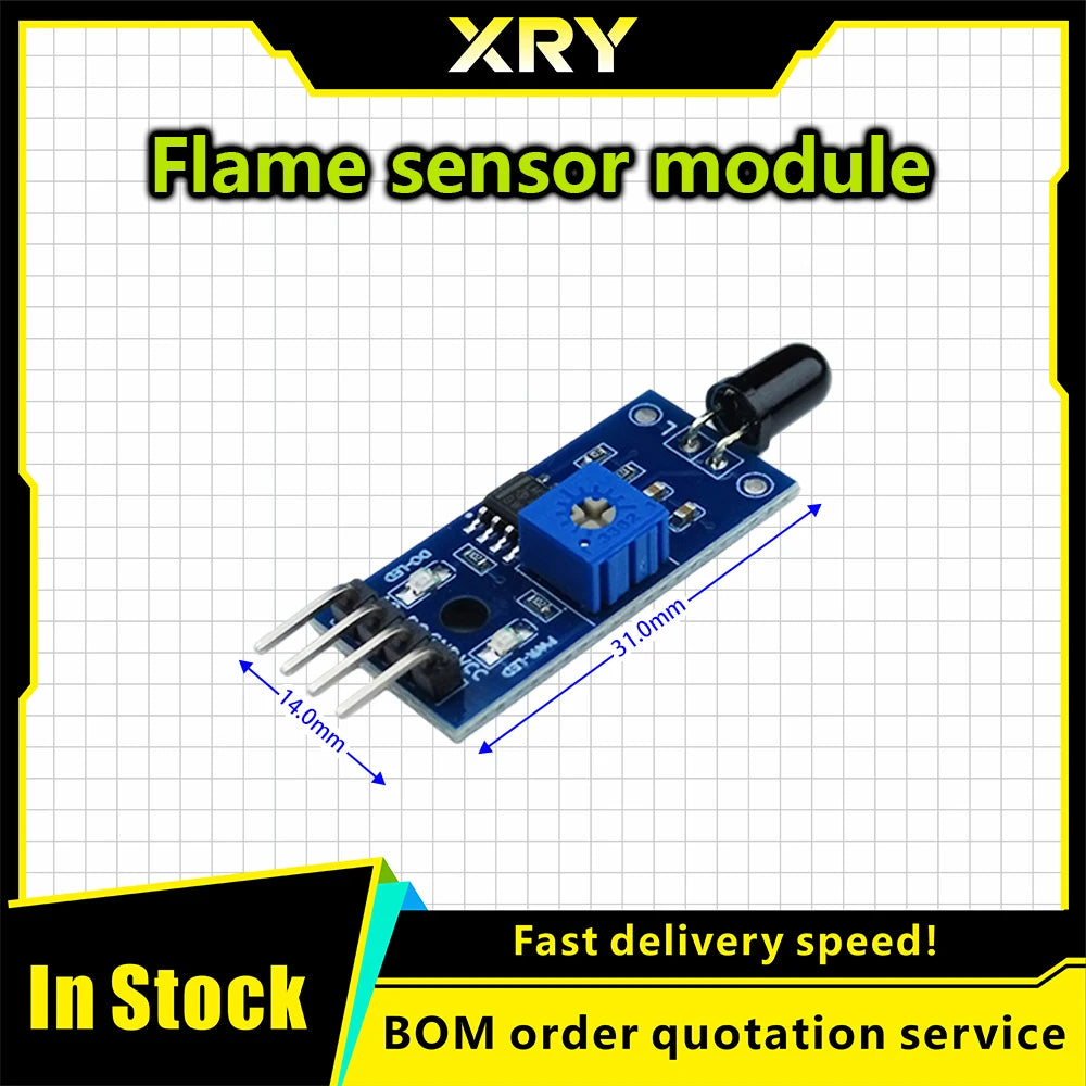 LM393 3/4 Pin IR Flame Detection Sensor Module Fire Detector Infrared Receiver Module for arduino Diy Kit