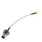 SMA to BNC Plug Adapter 1Pcs RP-SMA Male Female Plug with Nut Bulkhead Jack High Performance for CCTV Camera