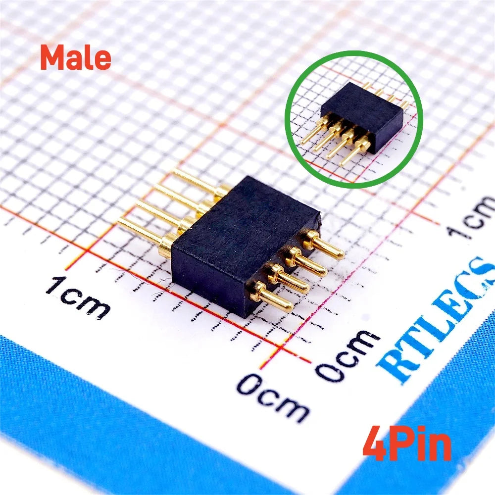 2 5 20 Pcs Spring Loaded 1.27 MM Pitch Pogo Pin Connector 2 5 6 8 10 Position Male Pad PCB Header Single Row Through Holes Probe
