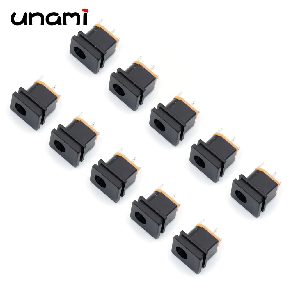 10Pcs DC Power Jack Socket Female Connector 5.5x2.1mm 3.5x1.3mm DC005 DC022 DC099 DC Plug Socket Nut Panel Mount Adapter