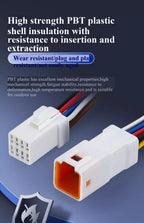 JCD Waterproof JST JWPF Connector 2P 3P 4P 6P 8P Male And Female Plug Socket 0.3m ² Wire Harness 02t/02r/03t/03r With 20CM Wire