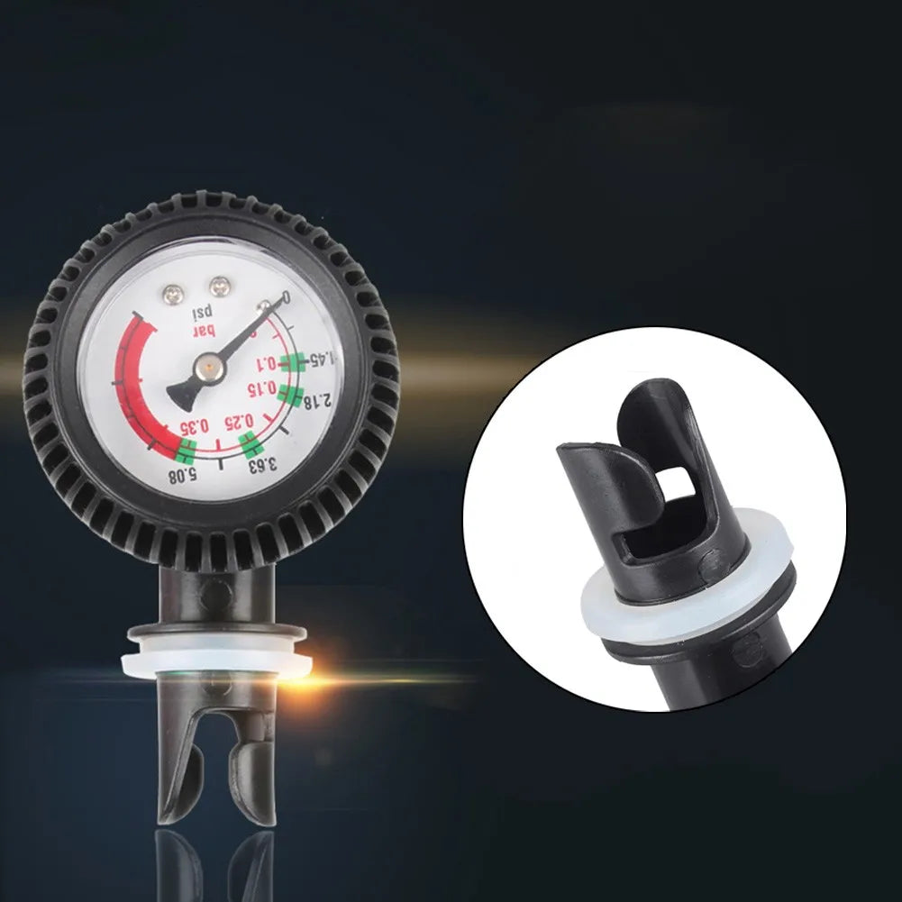 1 Pc Psi Barometer Pressure Gauge Thermometer Air Valve For Inflatable Boat Kayak PVC Pressure Gauge Air Thermometer