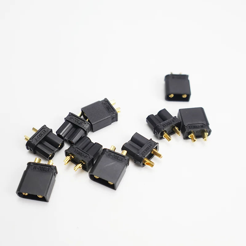 XT30 / XT30U Connector (Yellow, Black) – Reliable Battery Connector | Spark Proof, Easy Install | Ideal for Upgrading RC Airsoft