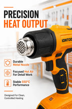 IONTOOL Cordless Heat Gun 550℃ 250/500LPM  for Heat Shrink Tubing PVC Bending and DIY Craft Projects Tool Only