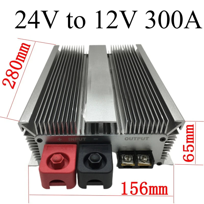 24 Volt to 12 Volt 24V to 12V 85A-300A Step Down Converter Voltage Regulator DC/DC Buck Transformer Power Supply CE Waterproof