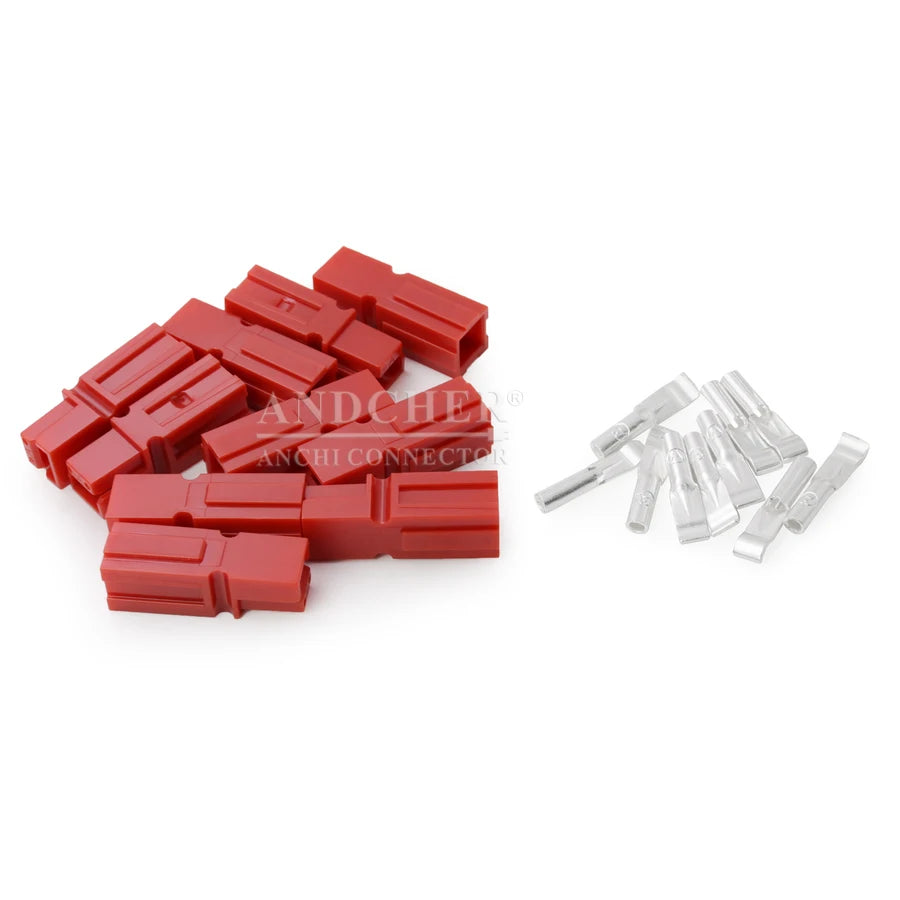 5 Pair Red Black 15A/30A/45A 600V Power Connector Terminals For Powerpole Connector Modular Power Connector Kit