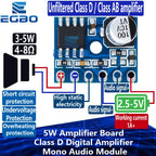 1~5PCS EGBO 5V 5128 Amplifier Board 5W Class D Digital Amplifier Board Mono Audio Module
