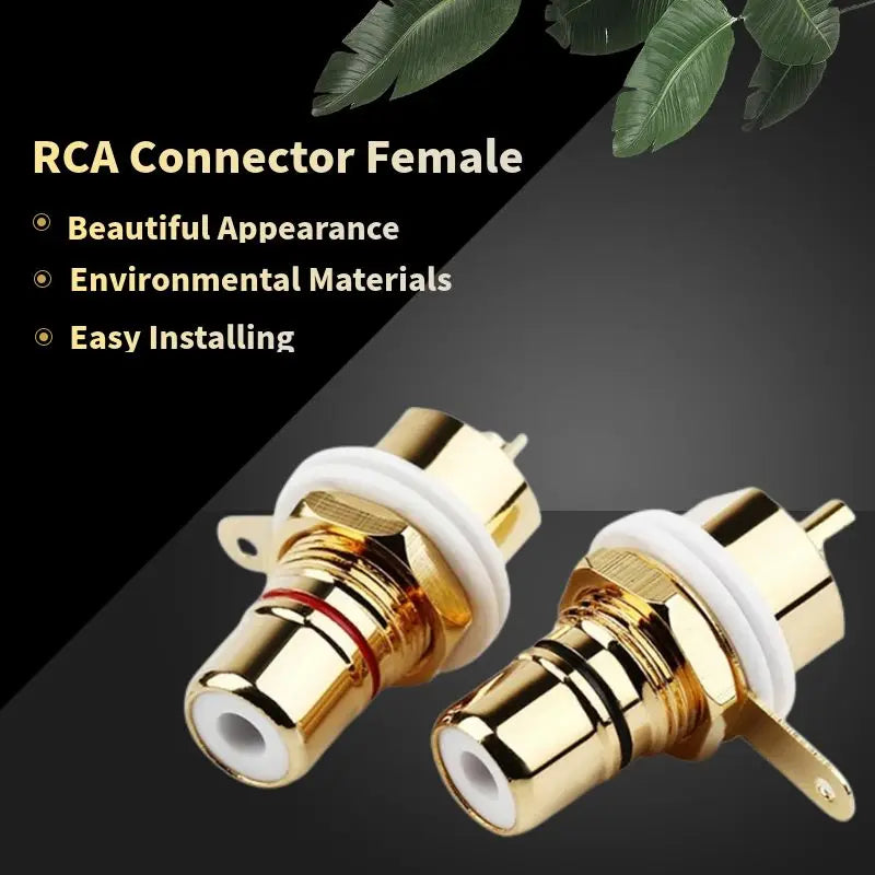 Audio Jack RCA Connector Female Socket Speaker Terminal Chassis Panel Mount CMC Connectors Cycle Nut AV Consumer Electronics