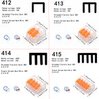 30/40PCS  Orange Combination Cable Connectors 2-Port/3-Port/4-Port/5-Port Quick Cable Electrical Sheath Connection Termina