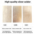 Silver Solder Sheets for DIY Jewelry Welding - High/Medium/Low Temp Options Jewelry Processing Tool