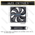 Gdstime 120mm USB PC Fan 5V 12V 24V 48V 12cm DC Brushless Cooling Fan 12025 2PIN 3PIN 4PIN Ball Computer Case Fan Waterproof Fan