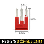 2/3/4/5/10 Seats Terminal Strip Jumper Plug-in Fixed Bridge PT ST UT DIN Rail Terminal Blocks center connection bar Accessories