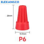 50/100Pcs P1 P2 P3 P4 P6 Colorful Electrical Wire Connectors Screw Terminals With Spring Insert Twist Nuts Caps Connection