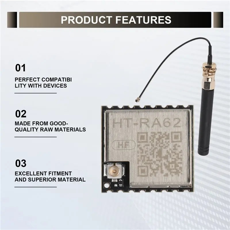 B04B-HT-RA62 Lora Series Module With Antenna 868-915Mhz SX1262 Low Power Consumption Spread Spectrum Communication Module