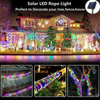 Outdoor Solar Tube Rope Led Light Garden Christmas Decoration Fairy String Light 32m/22M/12M/7M Outdoor Wedding Party Led Lamp