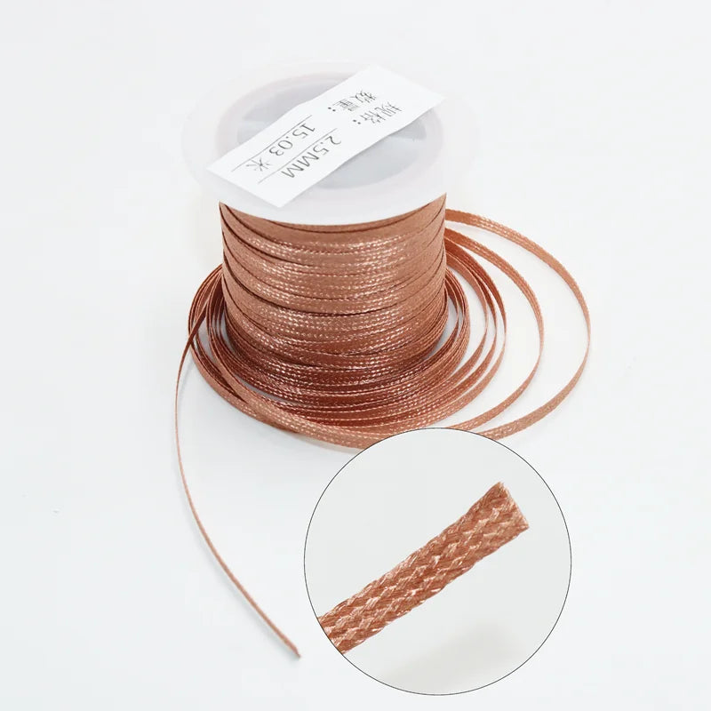 Length 8/15M Copper Mesh Wire Desoldering Braid Tape Tin Welding Solder Remover Flux PCB BGA Motherboard Soldering Repair Tool
