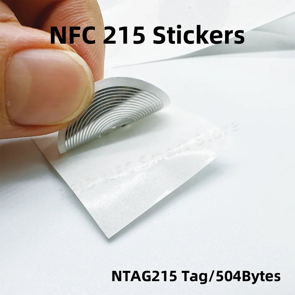 10pcs/ 50pcs /100pcs Ntag215 NFC Tag 13.56MHz ISO14443A Sticker Ntag 215 Phone Available RFID Adhesive Label RFID Tags Stickers
