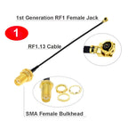 1pcs SMA to IPX Jumper 1st/4th Generation RF1/ RF4 Female Jack to SMA/ RP-SMA Female WIFI Antenna Cable RF1.13 Extension Pigtail