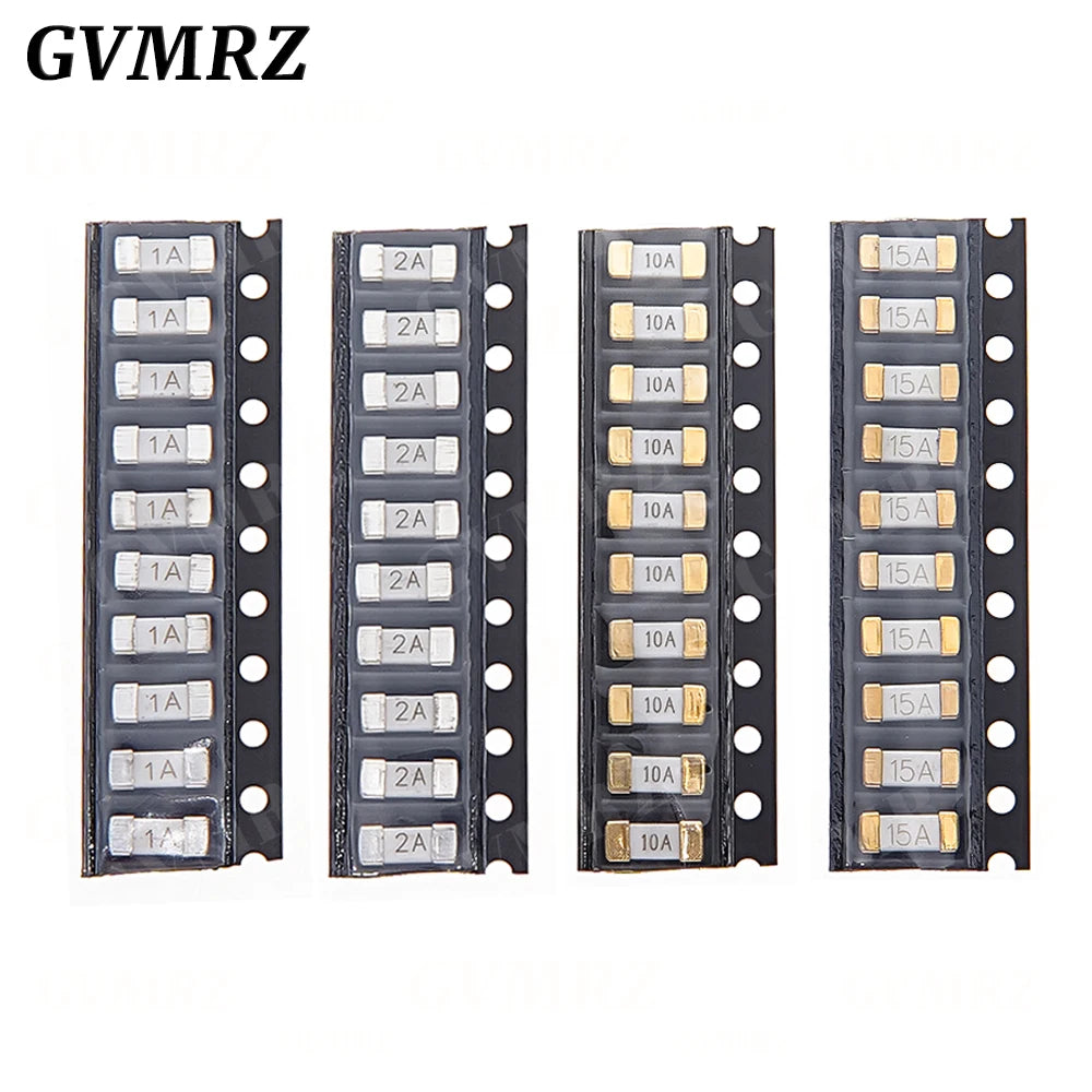 10PCS 1808 SMD Fuse Fast Acting Surface Mount Fuses 0.5A 0.75A 3A 4A 5A 6.3A 10A 12A 15A 500MA 750MA for PCB Circuit Protection