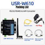 RS485 RS232 Serial to WiFi Device Server Modbus RTU to TCP Ethernet Converter Support Wireless Modbus Gateway Port PUSR USR-W610