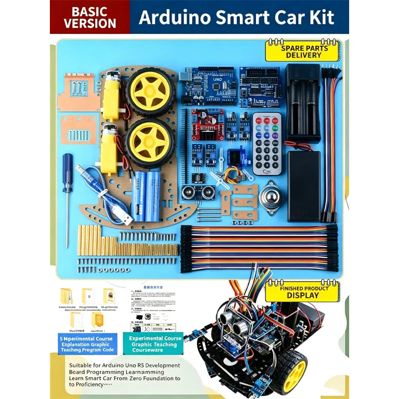 Arduino UNO R3 Starter Kit - Scratch Programming STEM Learning DIY Electronics Development Board Compatible with Arduino IDE for