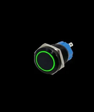 12/16/19/22mm Oxidized Black shell Push Button Switch Momentary Latching Fixed On Off Power Switch LED Light Various Colors