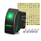 12V 20A White Lens Led Rocker Switch SPST / DPDT / Latching ON-OFF / Momentary (ON)-OFF-(ON) For Carling Switch Replace
