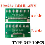 10PCS FFC/FPC Adapter Plate 0.5 to 2.54MM 4P/6P/8P/10P/12P/14P/15P/16P/20P/24P/26P/30P/32P/34P/36P/40P/45P/50P/52P/60P/80P/96P