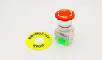 LHLL- Red Mushroom Cap 1NO 1NC DPST Emergency Stop Push Button Switch AC 660V 10A