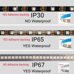 WS2812B 5050 RGBIC Smart LED Strip WS2812 Individually Addressable IC 30/60/144Pixels/Leds/m Light DC5V Black White IP30/65/67