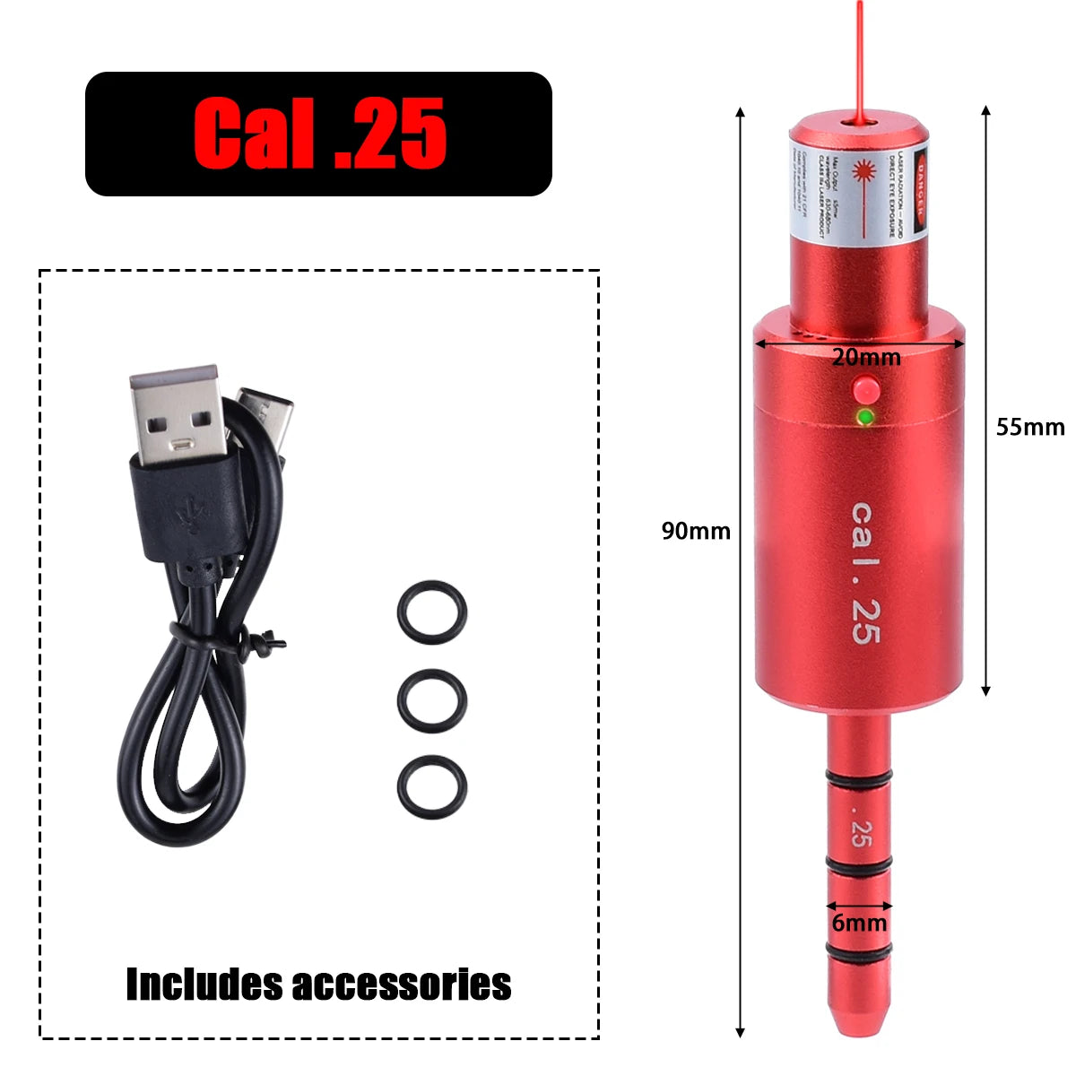9mm 38SPL 22LR 12GA CAL177 7mm 6.5mm Training Bullet Bore Sight Voice Controlled Laser Dual-purpose for Training and Calibration