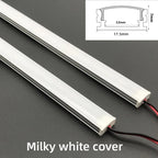 1-10 PCS LED Rigid Strip DC12V 50CM 20 Inch SMD5730 36LEDs U/V-Shaped Flat LED Aluminum Channel Rigid Strip for Indoor Lighting