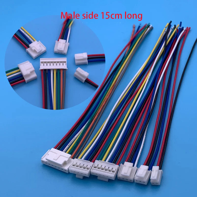 10pcs 15cm HY2.0 26AWG 2P 3P 4P-12P Air Docking Connector Male Female Plug Receptacle Housing Crimp Cable Terminal Wire Assembly