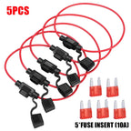 5/10pcs Car Mini Blade Fuse Holder Splash-proof Box 12V 30A with Fuses Blade Wire Cutoff Switch Socket Automotive Fuse Socket