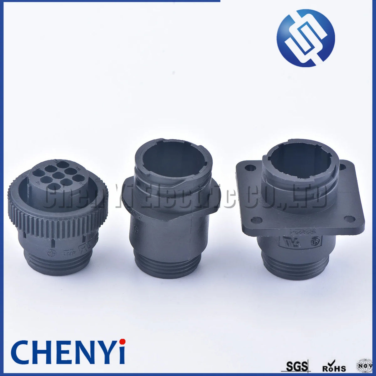 9 Pin Male Female Aviation Wiring Black Circular Connector Plug  with Pins 182663-1 182645-1 182922-1 183079-1